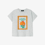 Single Basic T-shirt Melange Gray