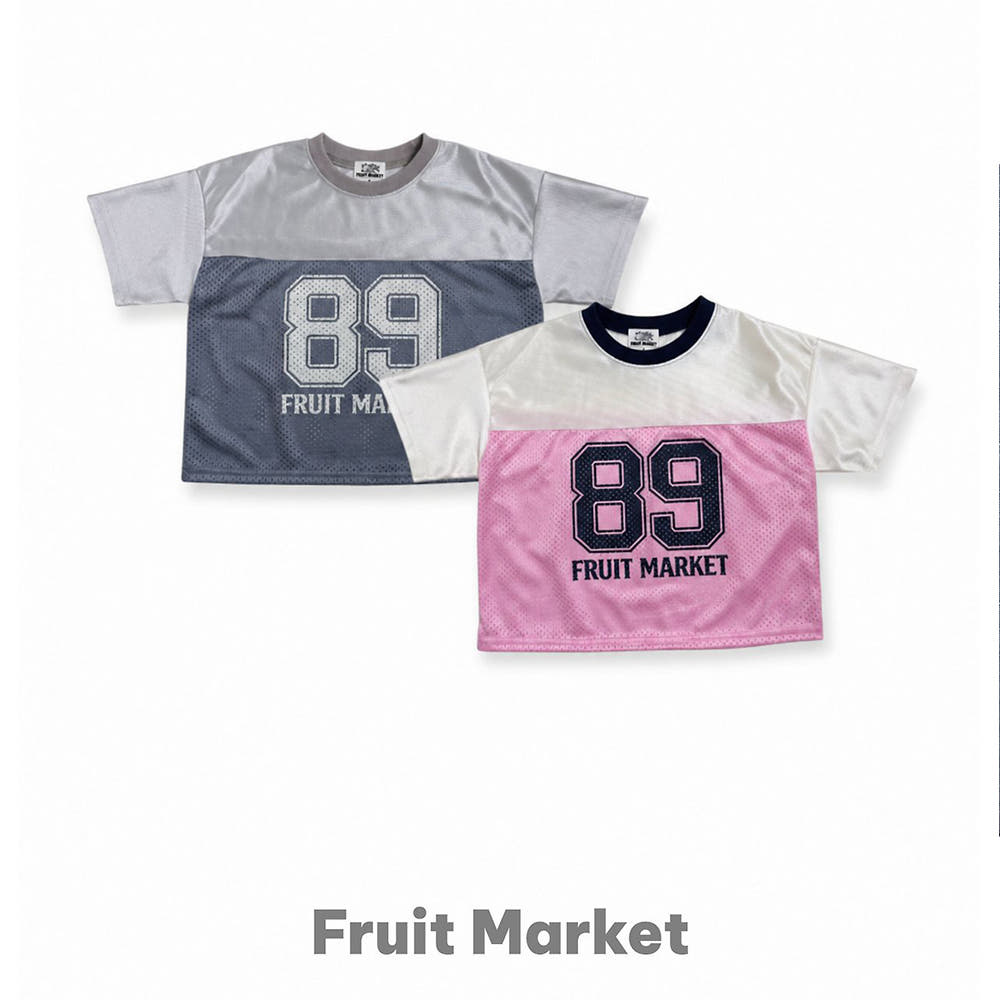Fruit Market Mesh Short Sleeve T-shirt S~2XL 26 Spring/Summer T-shirt