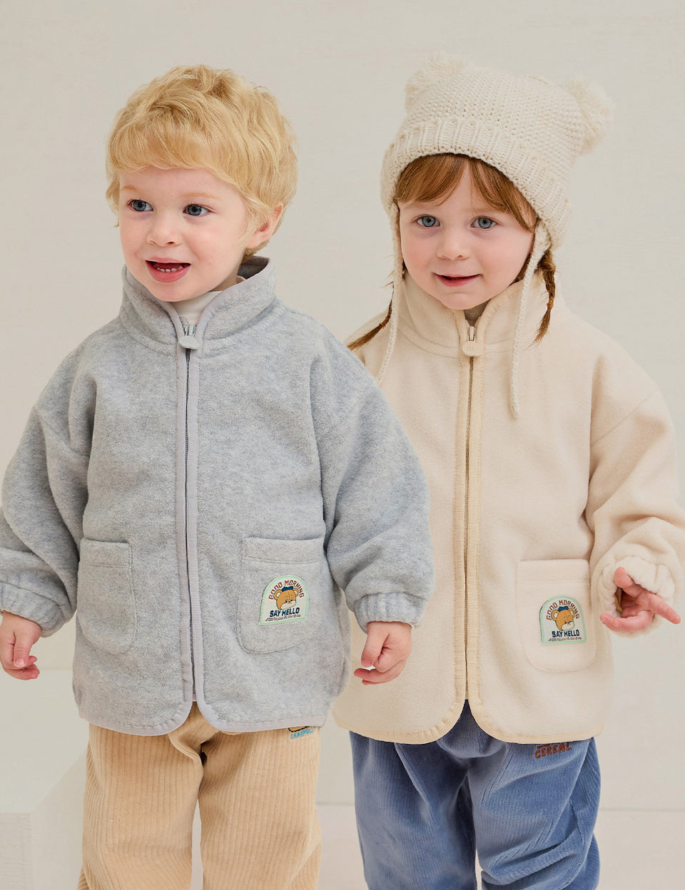 [Milk Mile] Daily Bear Point Polar Fleece Jumper