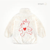 Heart Bear Boa Flannel Jumper