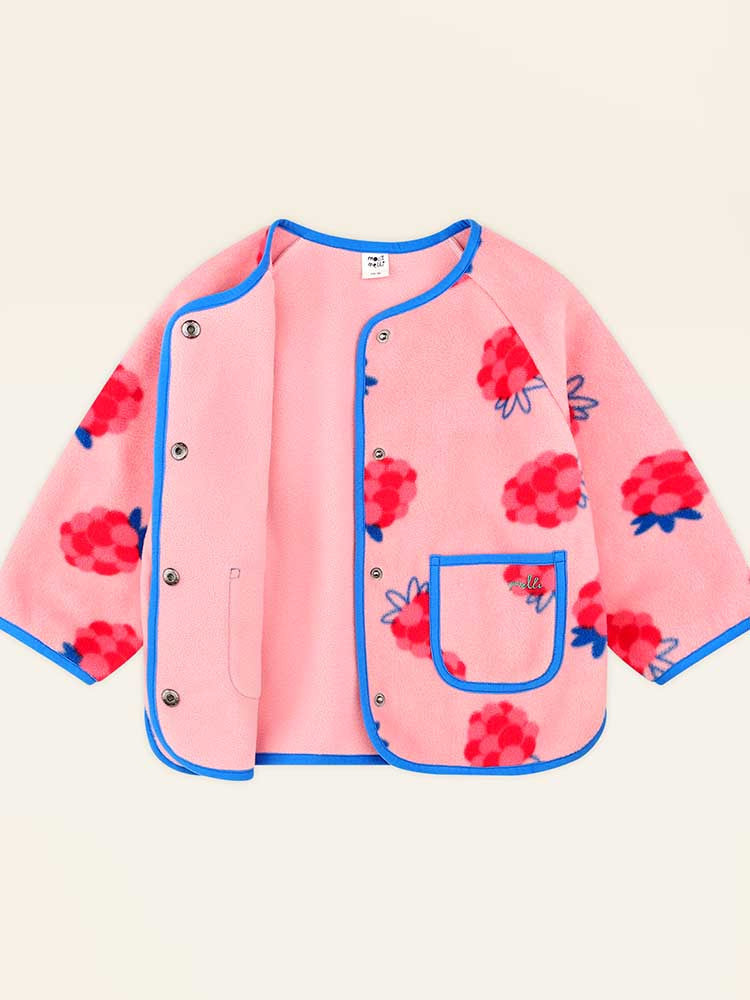 Sweet and sour raspberry fleece jacket