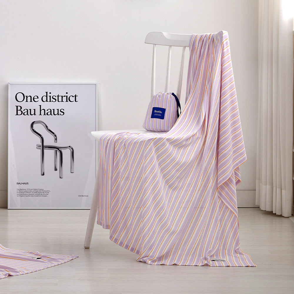 3°C Super Cool Frozen Cooling Half Blanket 100x150 Lavender Stripe_CV2426004
