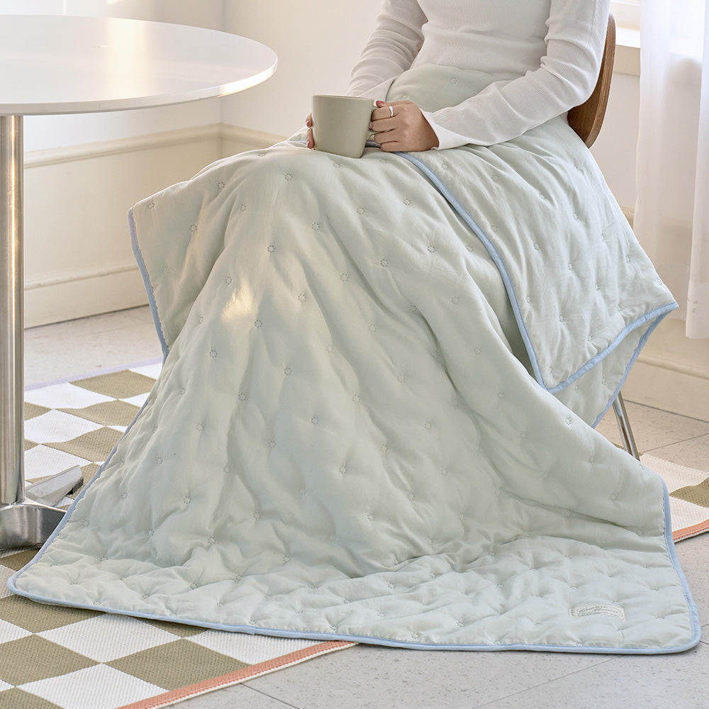 Modern House ON Soft Breeze Blanket 100x150 Mint_CV0226003