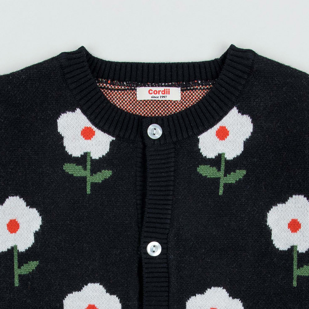 Little Foret Knit Cardigan Black_FA044