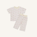 [Immediate Shipping] Garden Flower Pleats - Short Sleeve Set