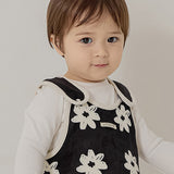 Little Tini｜手繪花朵防踢被-黑