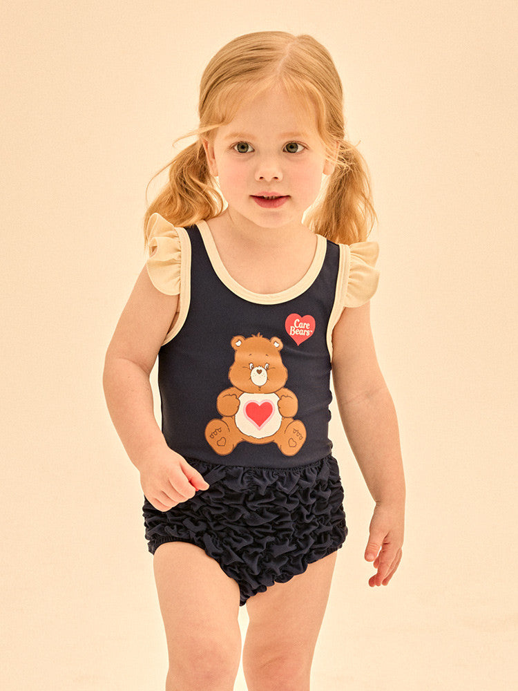 [Care Bear] Tender Heart Bear One Piece Swimsuit (Flap Cap Set)