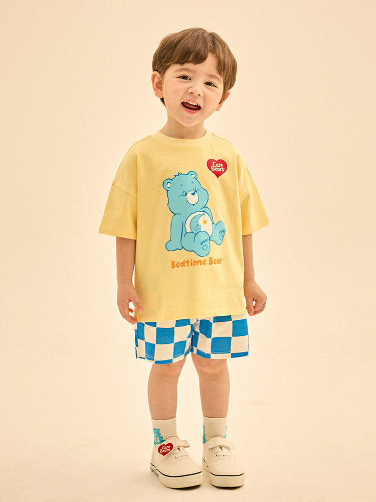 [Care Bear] Good Night Bedtime Bear Checkerboard Short Sleeves Set