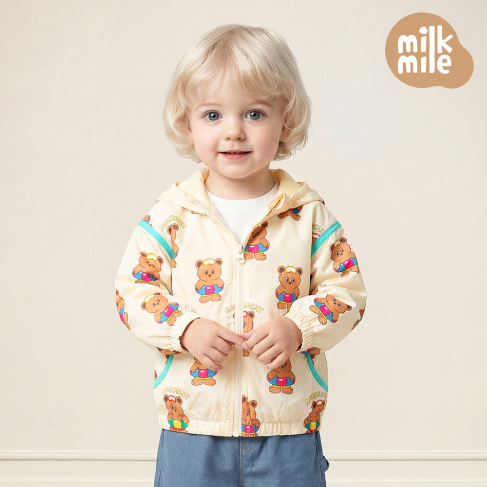 [Milk Mile] Sun-tanned Teddy Bear Hoodie Jumper