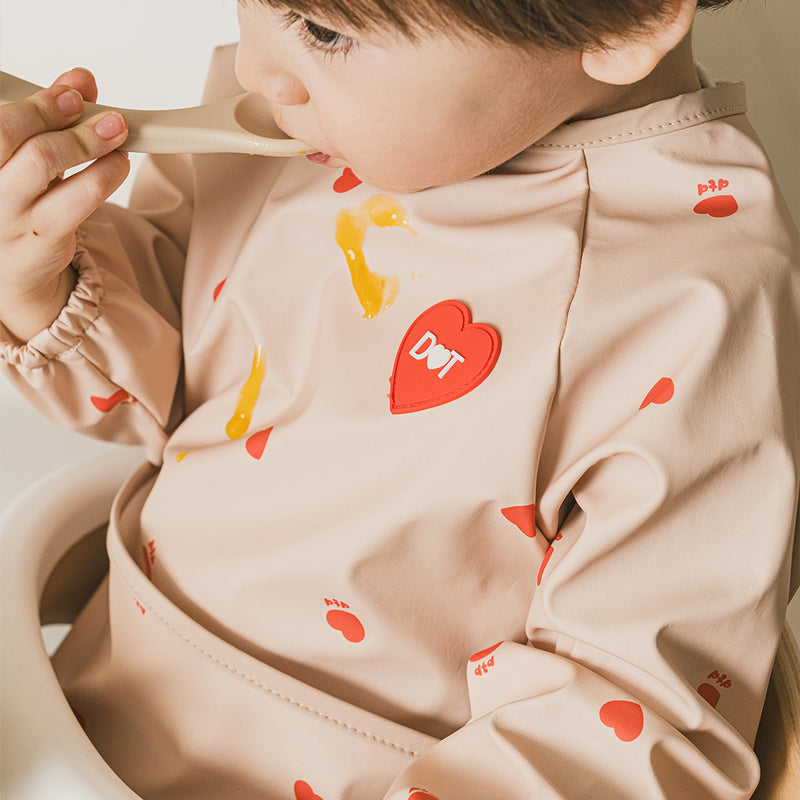 [New] Dottodot Heart Waterproof  Self Gown Bib