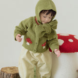 Runrun Boucle Knit Scarf Hat_Olive