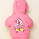 Pinky Hooded Zip-up Jumper