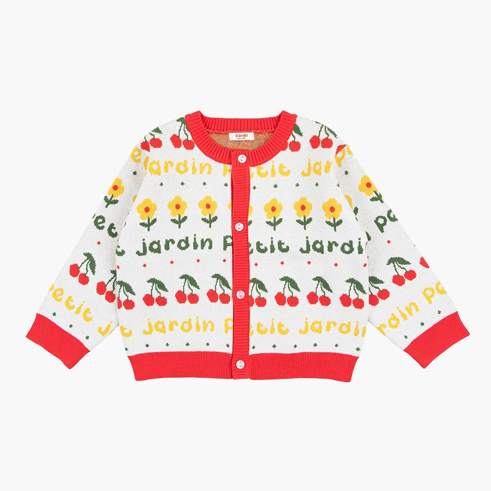 Little Foret Knit Cardigan Red_FA044