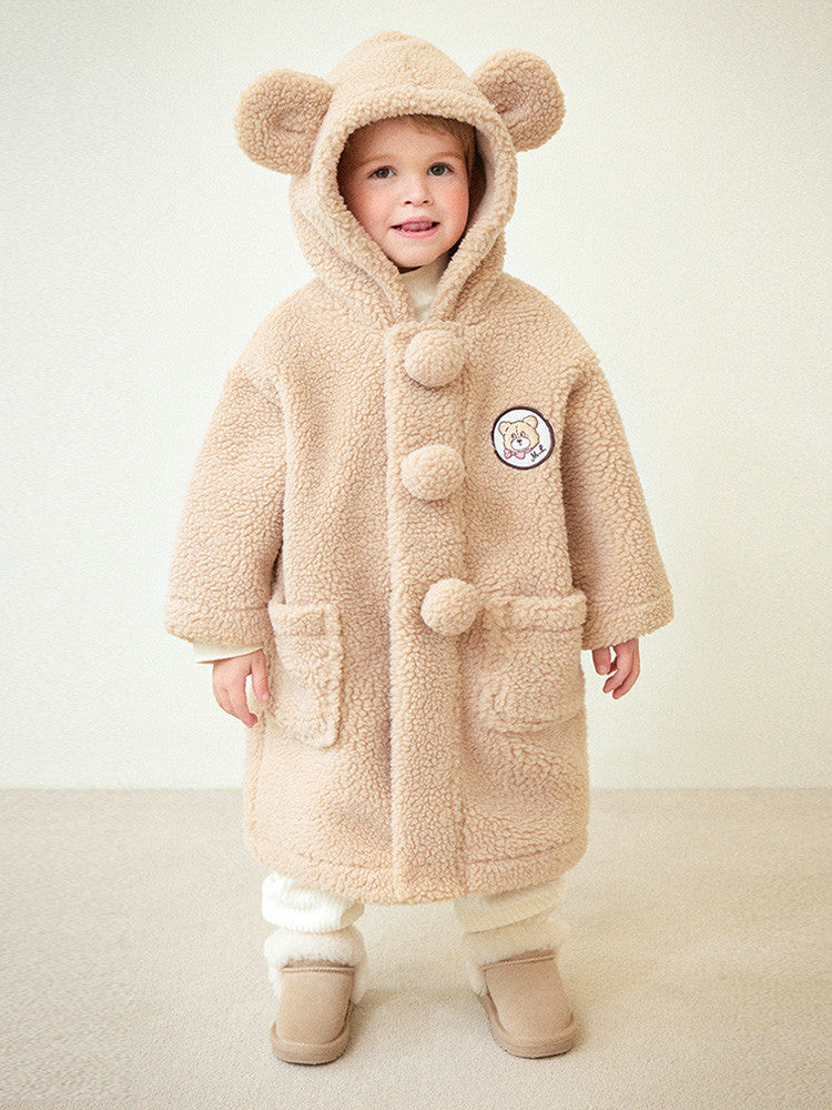 Pom Pom Bear Dumb Blong Hood Coat