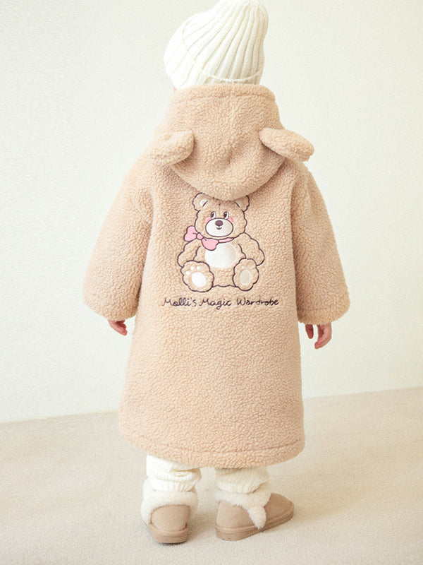 Pom Pom Bear Dumb Blong Hood Coat