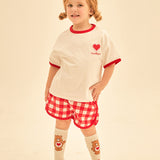 [Care Bear] Hello Care Bears check pants short-sleeved set