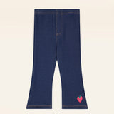 Denim-like bootcut nappjng pants