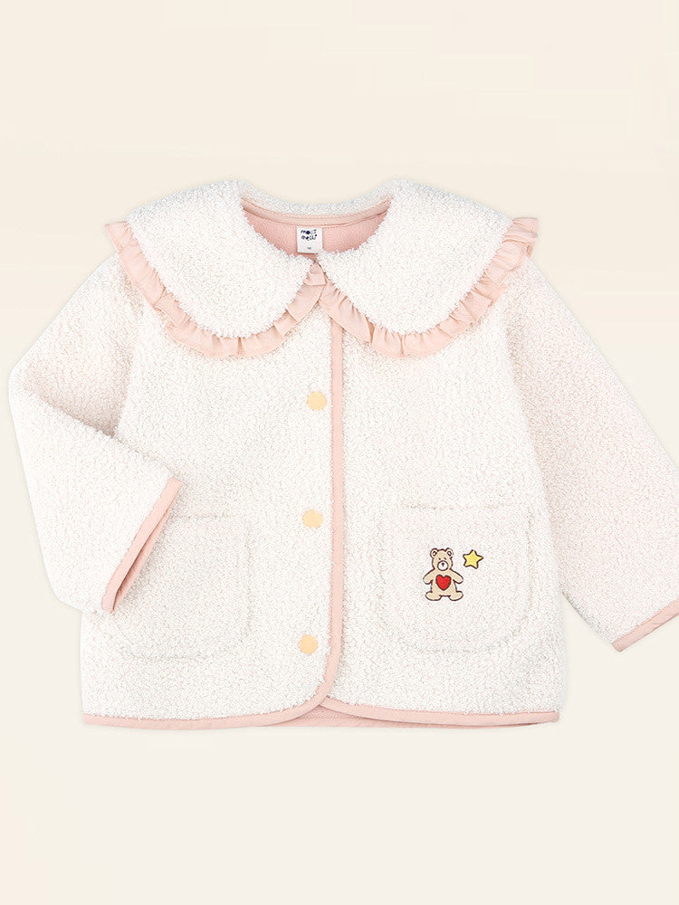 Heart Bear Big Collar Soft Dumble Jacket