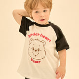 [Care Bear] Line Tender Heart Bear Color Raglan T-Shirt