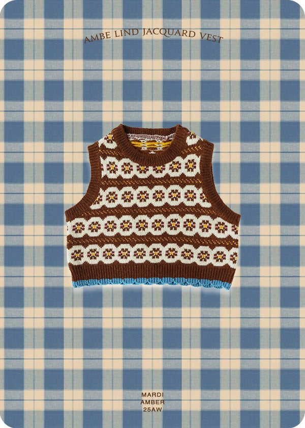 Amber Lind jacquard vest