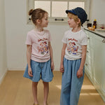 Apple Smile Bonjour T-shirt Pink