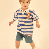 [Care Bear] Tender Heart Bear Stripe Collar T-Shirt