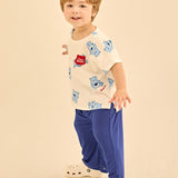 [Care Bear] Royal Heart Dog Semi-Crop T-Shirt