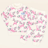 Shiny ribbon flower pola set