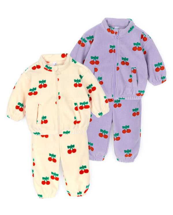 [Pimpollo] Cherry up business upper and lower clothes -Ivory