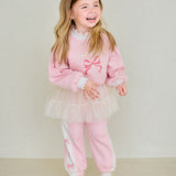 [Heyjmini] [Hey Mini] Ribbon frilled sha pants set