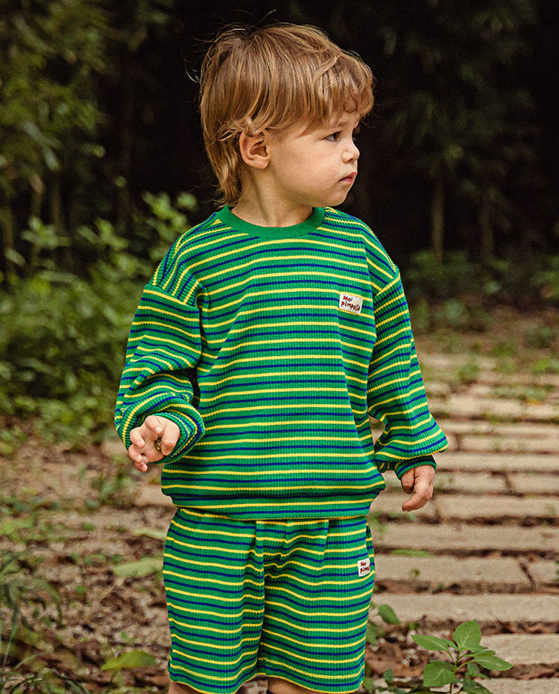 [Pimpollo] Authentic stripe upper and lower clothes