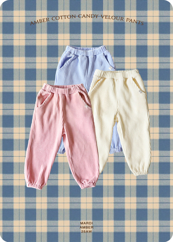 Amber Cotton Candy Velour Jogger Pants