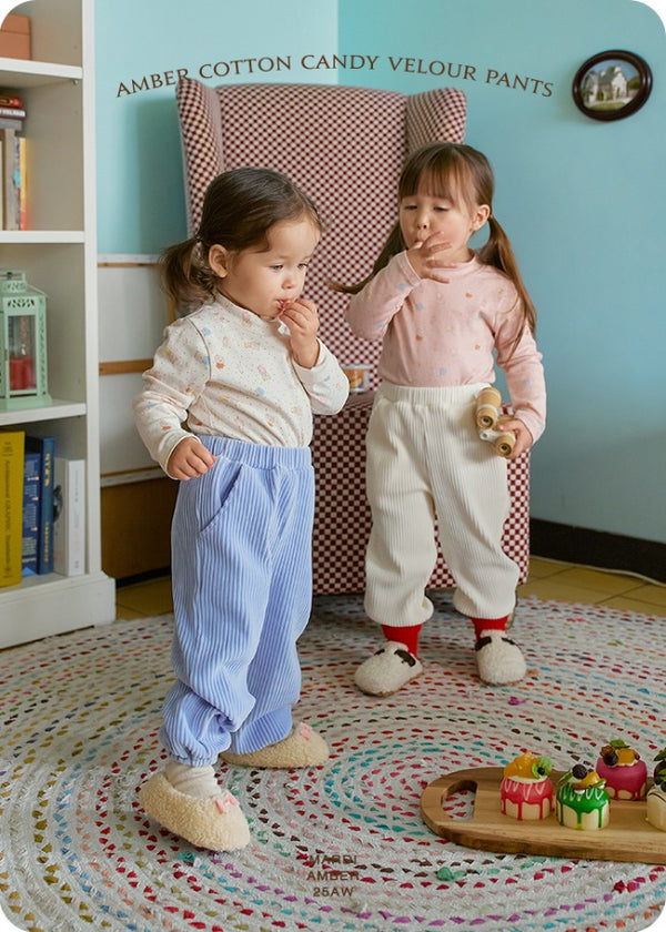 Amber Cotton Candy Velour Jogger Pants