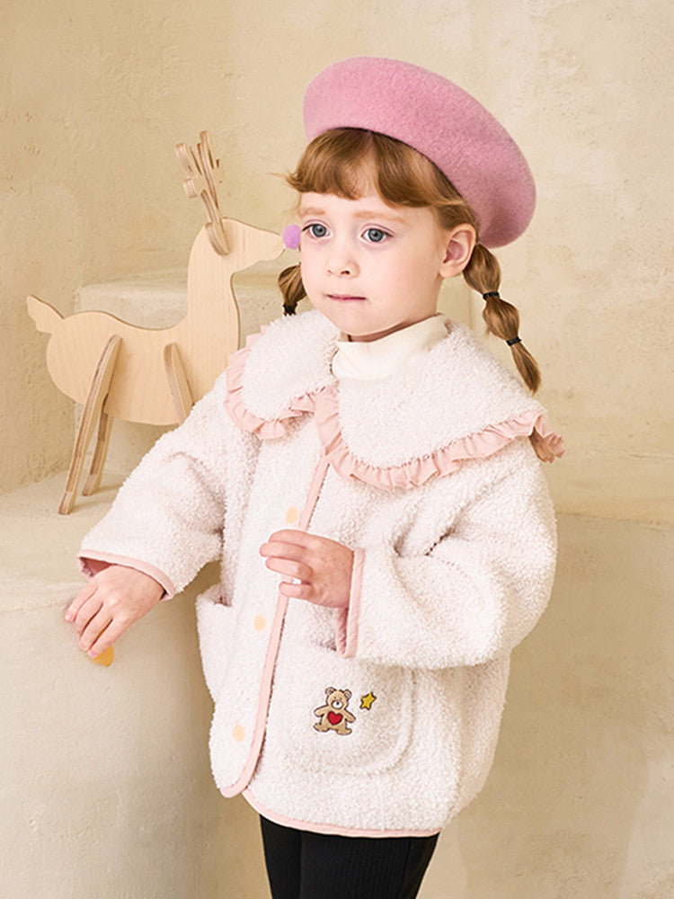 Heart Bear Big Collar Soft Dumble Jacket