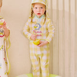 Piau Zip up rash guard swimsuit (flap cap set)