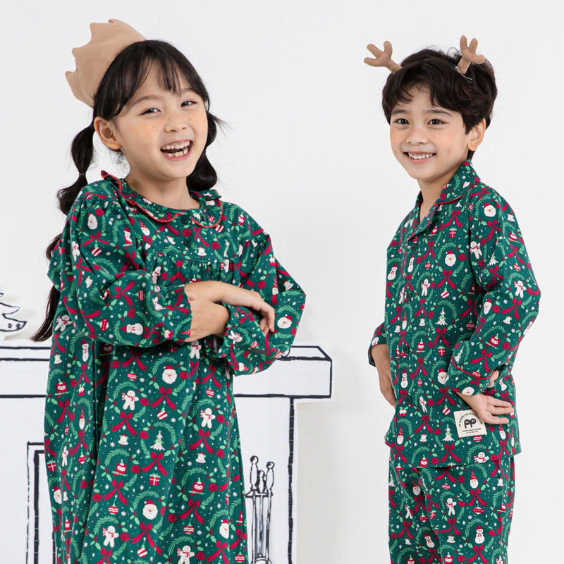 [PPIPPILONG FW] Fanny Day Long Sleeve Pajamas Top and Bottom Set