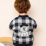 Smile Check Jacquard Cardigan