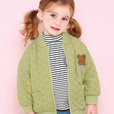 Ribbon Tie Bear Quilted Jumper