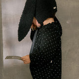 MEWMEW RABBIT HAT BLACK, CREAM