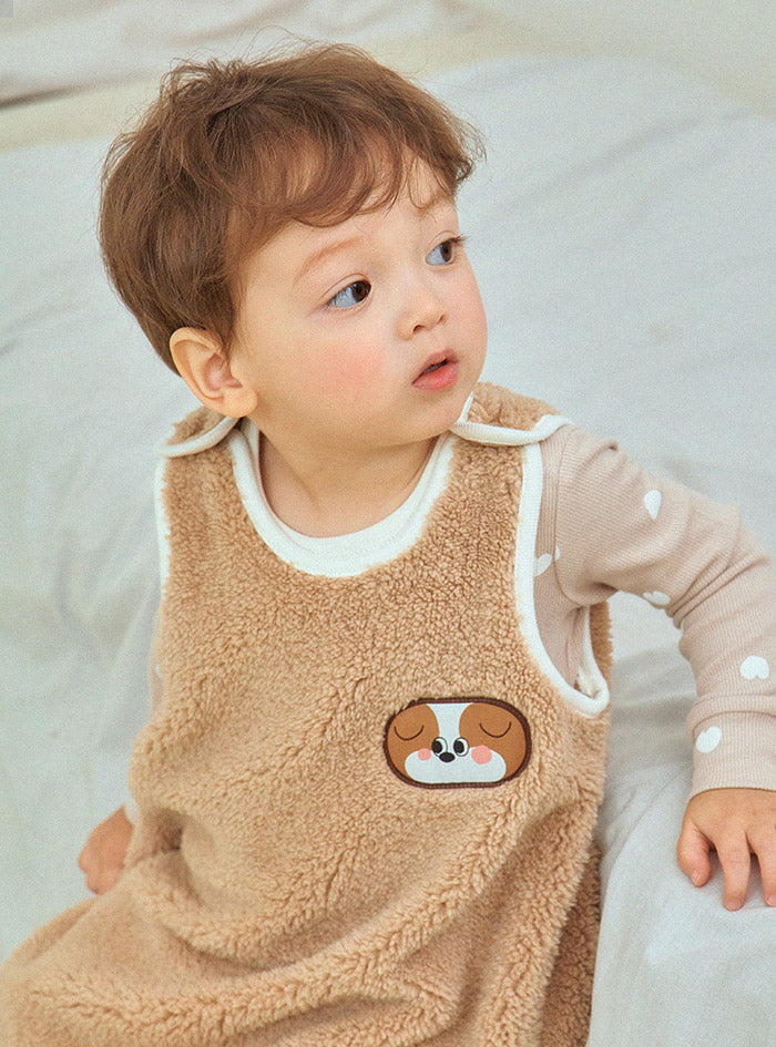 Fluffy sleeping vest vest  24FW