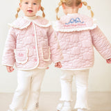 Frilly ribbon quilted jacket