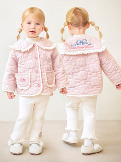 Frilly ribbon quilted jacket