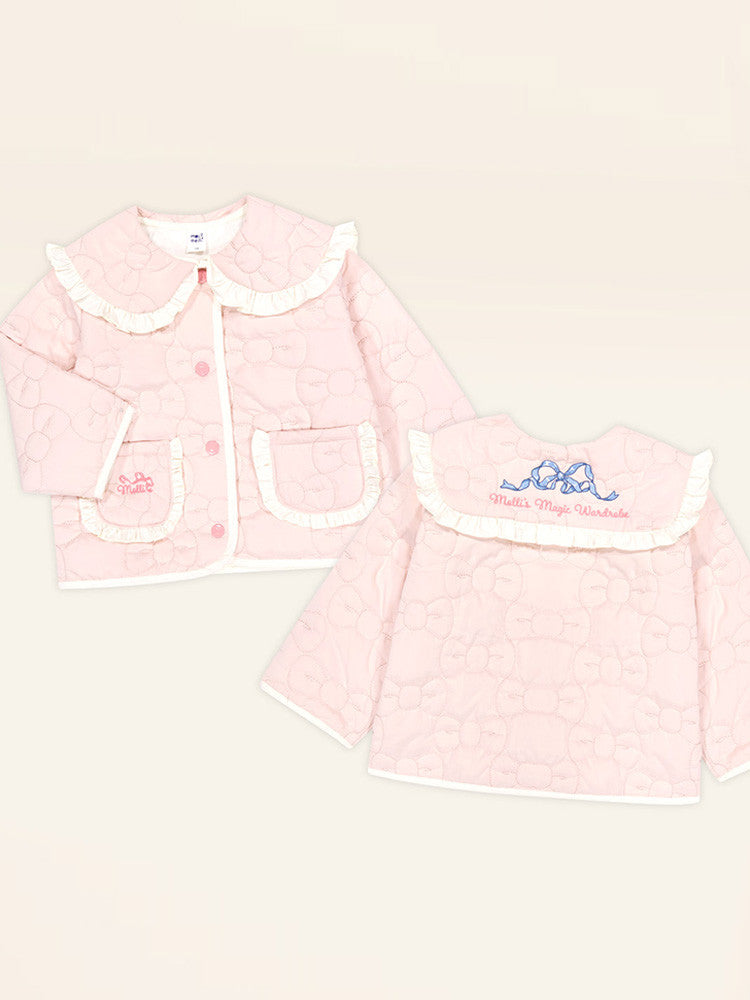 Frilly ribbon quilted jacket