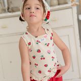Berry Frill Sleeveless T-shirt_2 COLORS