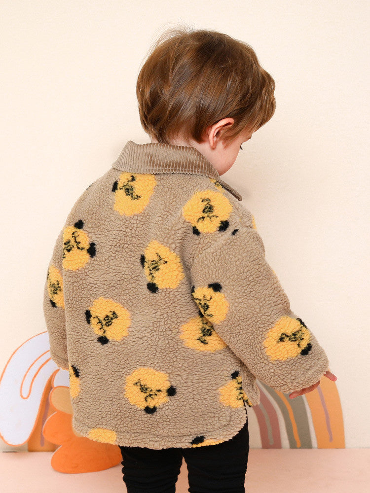 Teddy Bear Fleece Collar Jumper