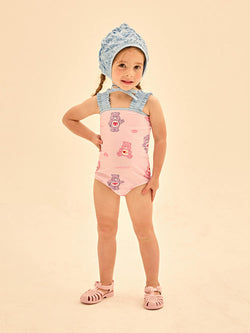 [Care Bear] Lovely Care Bears One-piece swim suit (swimming hat set)