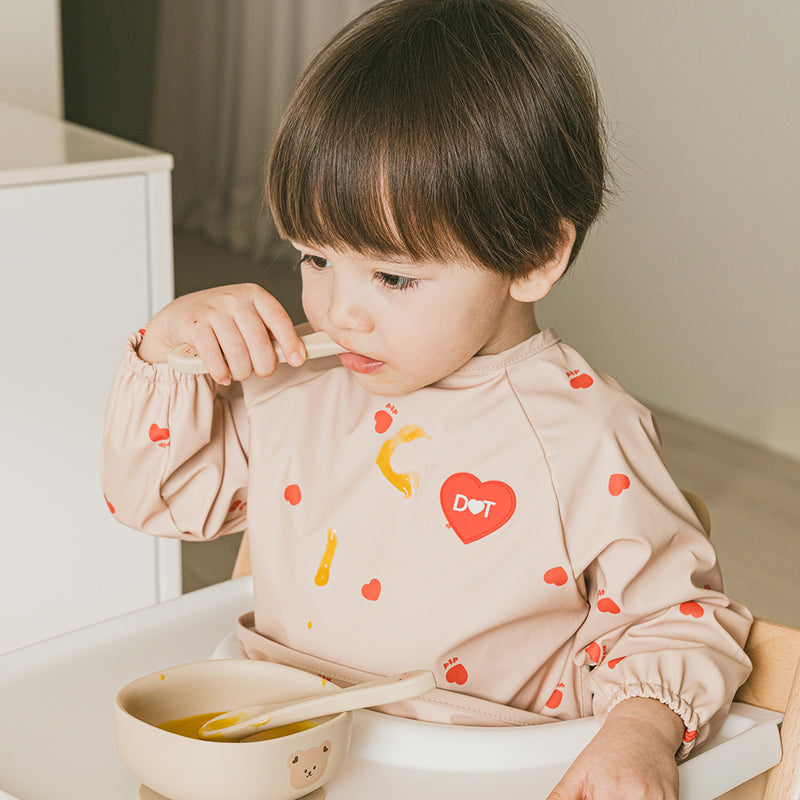 [New] Dottodot Heart Waterproof  Self Gown Bib