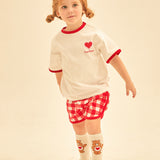 [Care Bear] Hello Care Bears check pants short-sleeved set