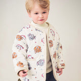 [Disney] Cat & Dog Cute Muffler Set Up Quilting Jumper