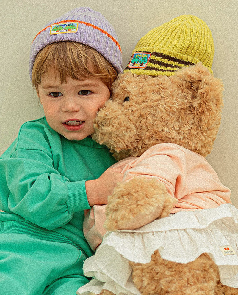 Tree and bear beanie hat